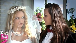 Lesbian brides make the most out of their first night married